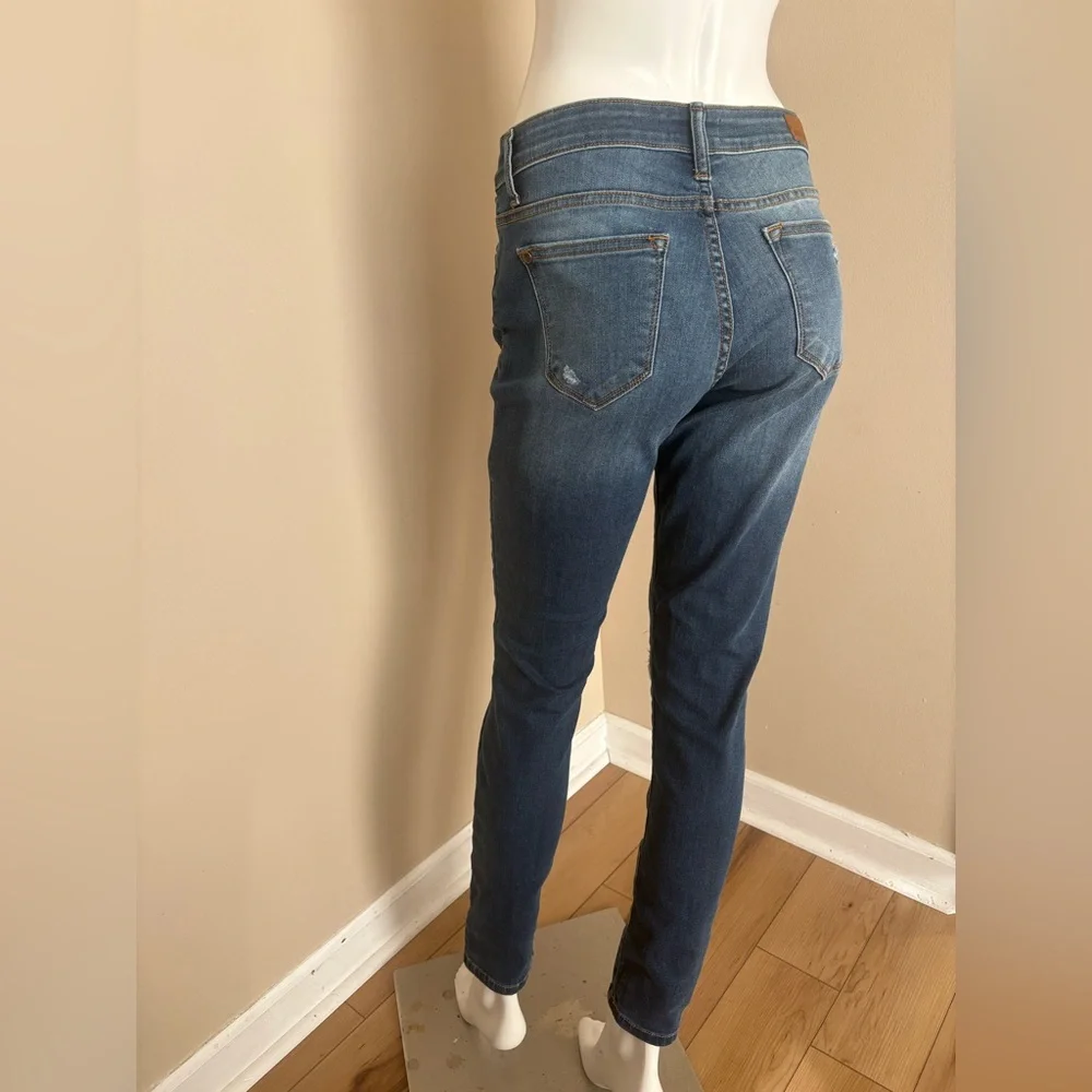 Judy Blue JB8268DK Buffalo Plaid Patch Skinny Jeans Size 9 39